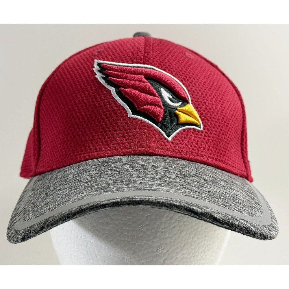 Arizona Cardinals Hat Cap Fitted Mens M/L Red‎ Gray New Era 39Thirty NFL